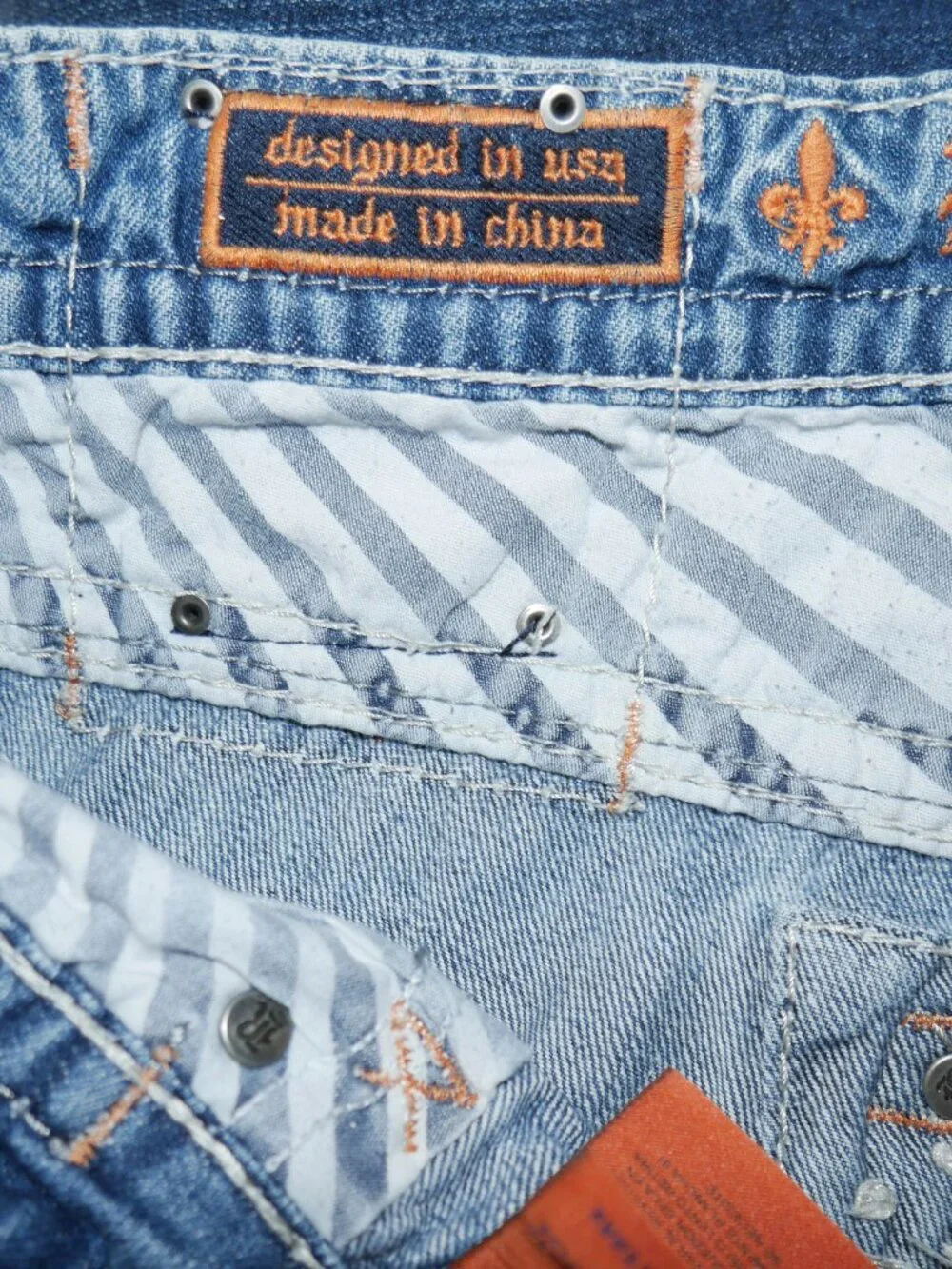 Rock Revival Nelson Bootcut Jeans Men 36x34 Light Wash Distressed Thick Stitched